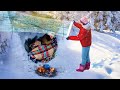 How to Build a Bushcraft Shelter | Bushcraft HACKS, Real IGLOO and Cool WINTER CAMPING TRICKS