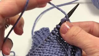 Continental PURL Stitch - method 2 - knitting tutorial