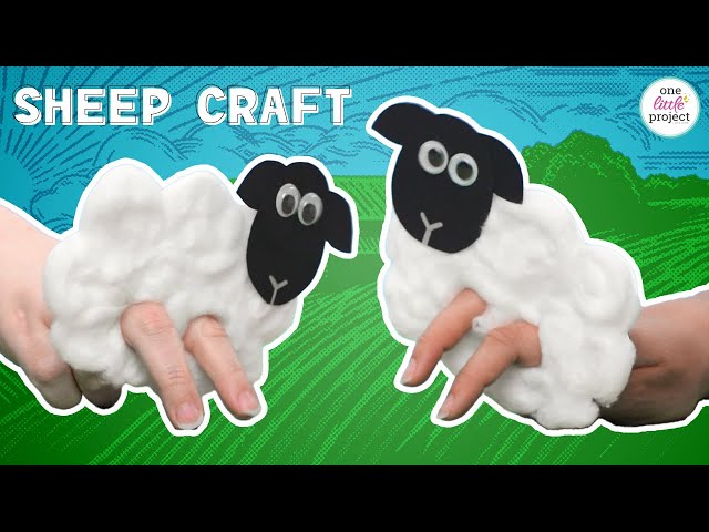 Easy Cotton Ball Sheep Craft (Free Printable)