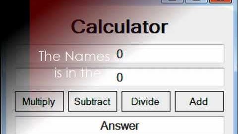 Creating a Simple Calculator in Visual Basic