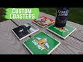 DIY Custom Drink Coasters - Great gift and stocking stuffer idea