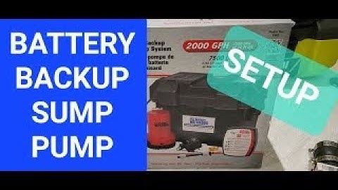 I installed a Battery Backup Sump Pump