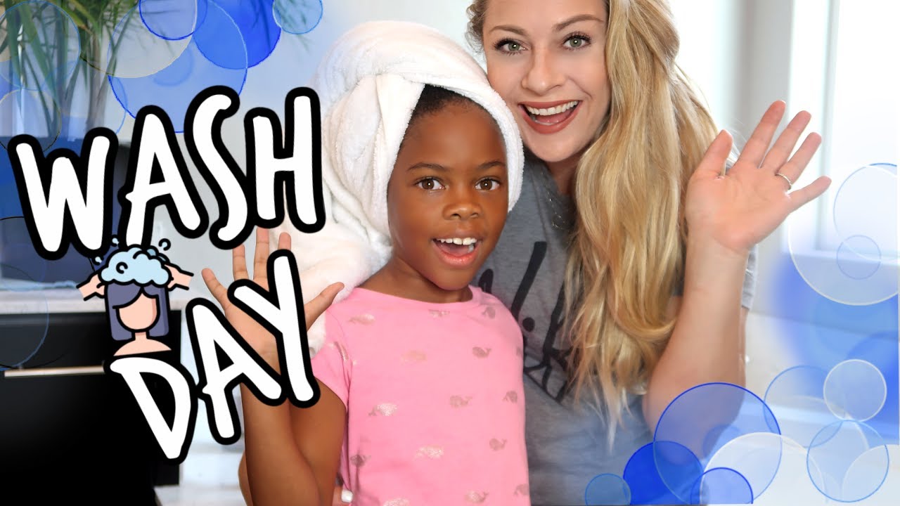 Kids Curly Hair Wash Day Routine 4A 4B 4C I Tips for Foster  Adoptive Parents  Christy Gior