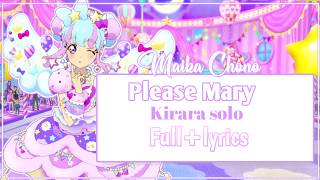 [ROMAJI LYRICS] Aikatsu Stars - Please Mary - Kirara Hanazono