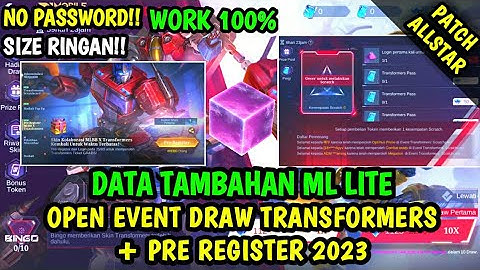 Data Open Event Transformers + Pre Register 2023 Patch Allstar | Data ml lite | Data event ml