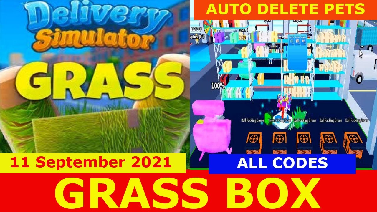 NEW UPDATE GRASS BOX GRASS ALL CODES Delivery Simulator ROBLOX September 11 2021 YouTube