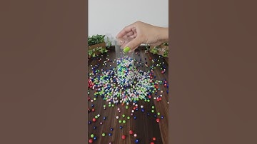 Satisfying Reverse Beads ASMR 💚💚💚 #reverse #asmr #satisfying