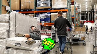 Funny Wet Fart Prank At Costco!