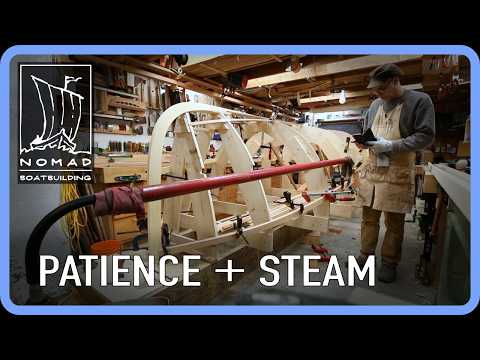 Steam Bending Inwales and Thwart Risers into the Poulsbo Boat - Episode 9