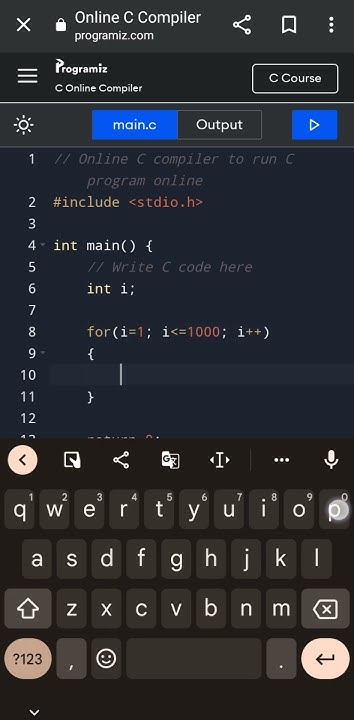 How to write "I Love you" 1000 times using C online compiler - YouTube