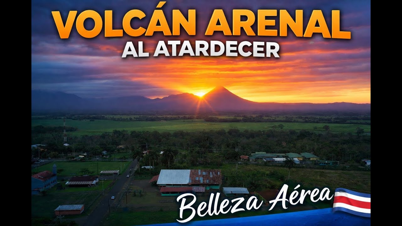 El Volcán Arenal al Atardecer | Vuelo en Drone en Platanar de Florencia 🇨🇷