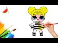 Как нарисовать КУКЛУ ЛОЛ / Раскраски для детей