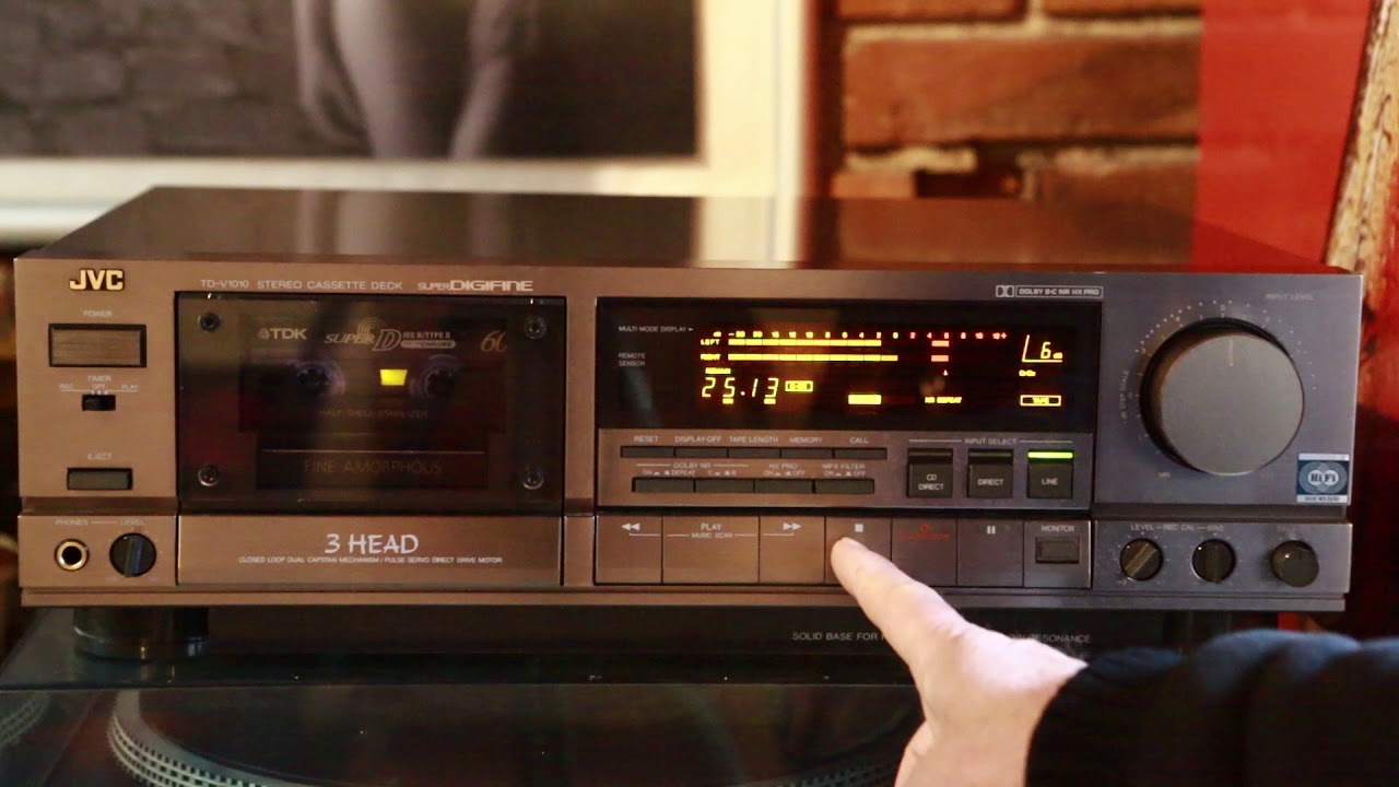 JVC TDV1010 SUPER DIGIFINE STEREO CASSETTE DECK YouTube