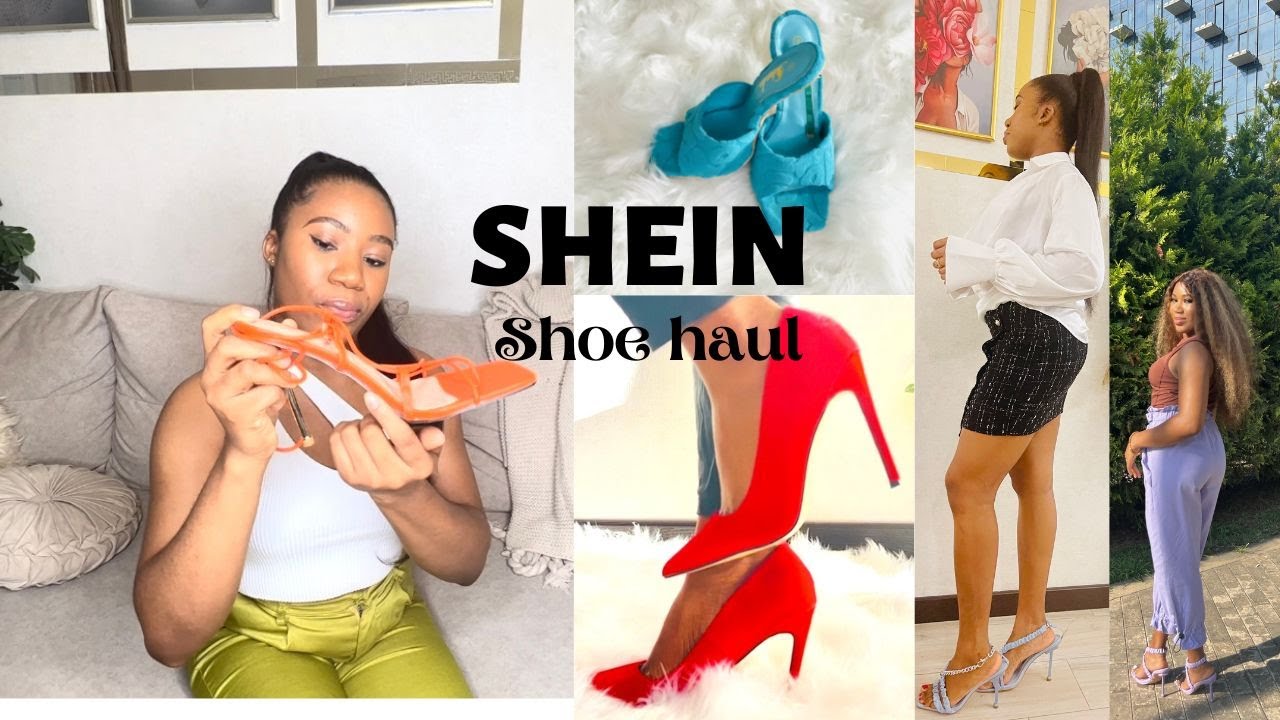 TRYING ON SHOES FROM SHEIN Summer shoe haul 16 pairs shein 
