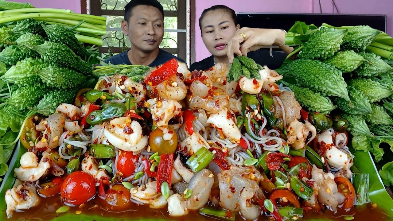 ตำซั่วคางหมึกเผ็ดนัวกรุบๆแกล้มมะระกองใหญ่แซ่บคักจ้า|8 พฤศจิกายน  2025