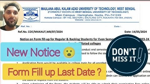 One Last Enrollment !🥺 MAKAUT Even Semester Exam Form Fill-up 2023-24 || Both Regular & Backlog.