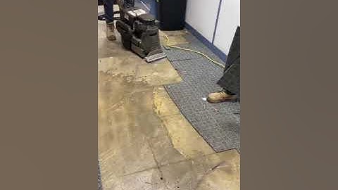 Removing carpet at Hexagon Tower using NFE 6280 Commander floor stripper.