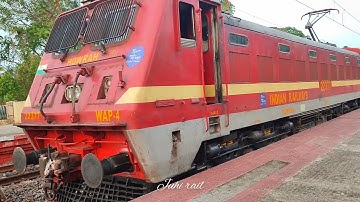 Back to back Wap-4 Pulling Azimganj express train arrive & departure from Balagarh platform