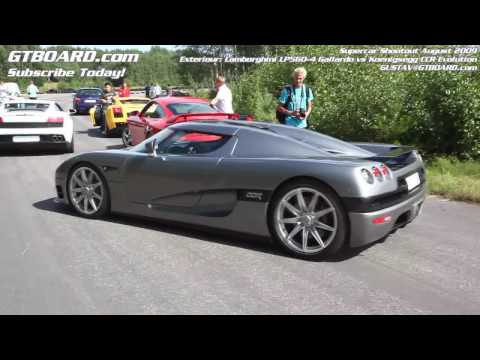 HD: Koenigsegg CCR Evolution vs Lamborghini LP560-4 Gallardo exteriour Teaser