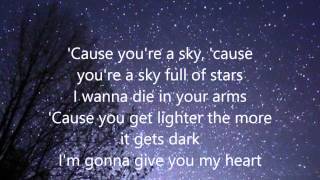 Video thumbnail of "A Sky Full of Stars Coldplay - Lyrics"