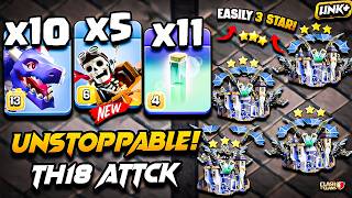 TH18 DRAGON & DRAGON RIDER Attack With RC CHARGE COC | Best TH18 Attack Strategy With Dragon 2026