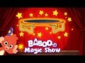 Trampoline Cartoon for Kids | Animated Trampoline Tricks | Club Baboo Magic Show |