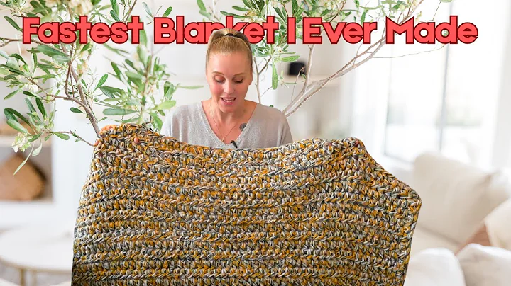 I Made the FASTEST Crochet Blanket EVER Using 5 Yarn Strands at Once!
