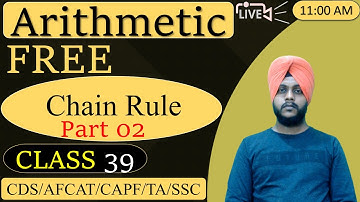 AFCAT 2 2022 - Maths || Chain Rule (Part 2)|Class 39 ||by Balwinder Singh #AFCATMATHS #afcat