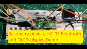 Raspberry pi pico Bluetooth (HC-05),  Reading Temperature sensor and OLED(SSD1306) display.