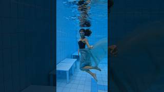 Girl In Dress Makes Back Flip Underwater  💦💦