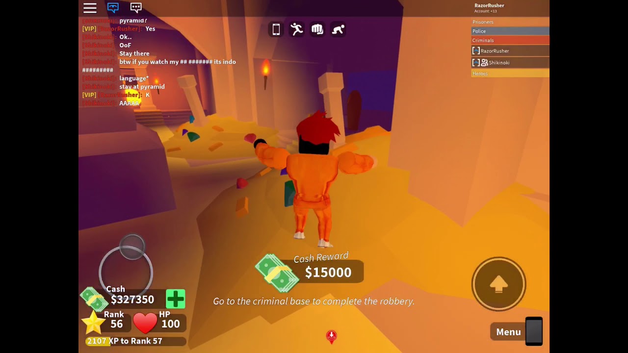 Robbing The New Pyramid Heist Successfully In Mad City Youtube - roblox mad city pyramid heist rage