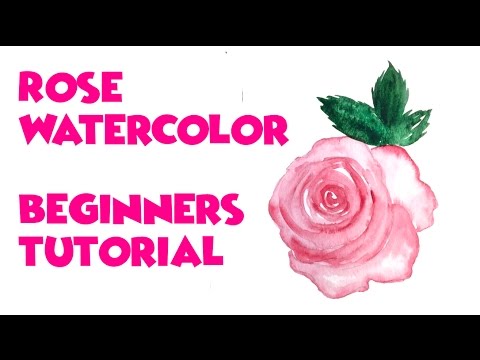 Watercolor Rose Tutorial for Beginners - YouTube