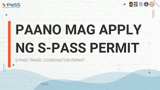 S-PaSS - Paano Mag Apply ng Permit - Travel Coordination Permit o TCP [Tagalog] [Official Tutorial] screenshot 3