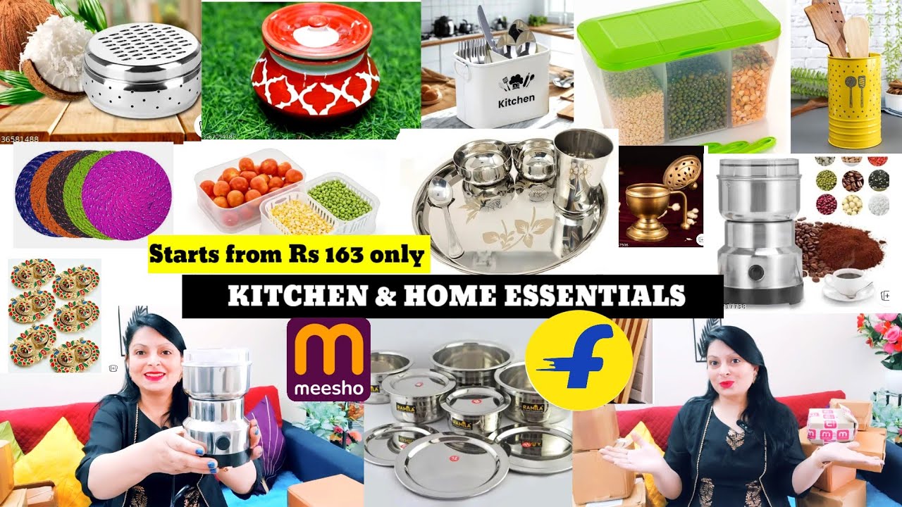KITCHEN & HOME ESSENTIALS ❤️ KITCHEN ITEMS❤️UNDER BUDGET FROM RS 163/- ONLY & FLIPKART & MEESHO HAUL