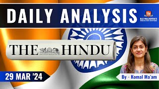 The Hindu Newspaper Analysis | 29 Mar 2024 | UPSC CSE |