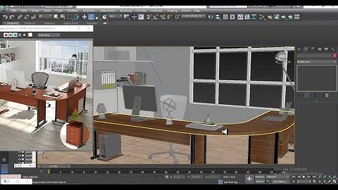3Dsmax Tutorials, Learn 3D Modeling, Texturing & Lighting an Office Cabin Interior in 3dsmax (P9)