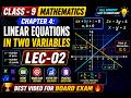 CLASS - 9 I MATHMATICS I CHAPTER 4: LINEAR EQUATIONS IN TWO VARIABLES | LEC-03