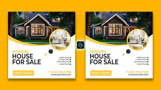 House Advertisement Social Media Post Design in Photoshop tutorial screenshot 2