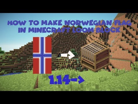 How To Make A Norwegian Flag Banner In Minecraft Loom Block 1 14 Youtube - norway flag roblox