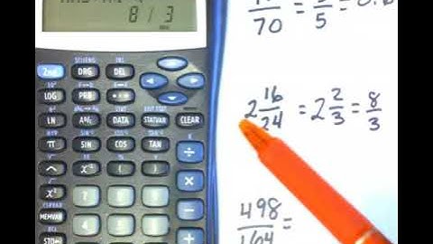 Fractions on TI 30XIIS
