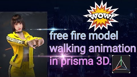 free fire model walking animation in prisma 3D#prisma #freefire #animation #kyana 3D.