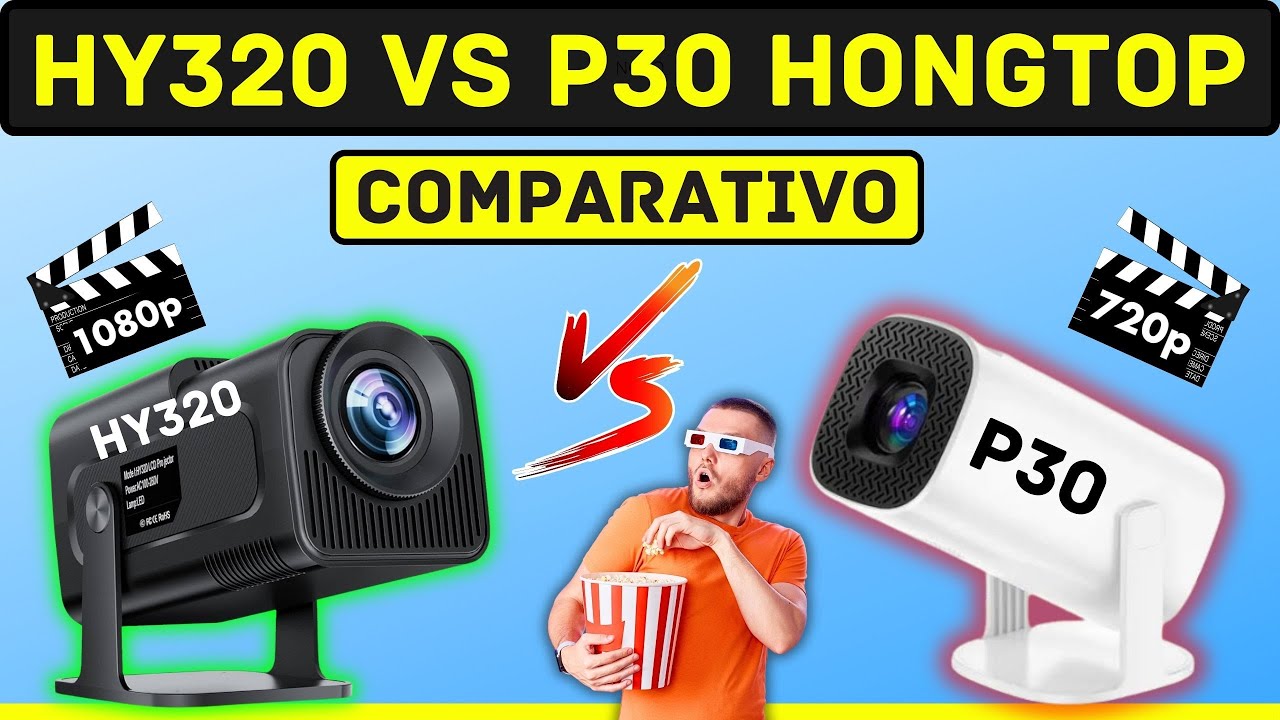 HY320 MAGCUBIC VS P30 HONGTOP Mini Projetores - Comparativo e