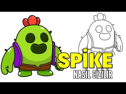 SPİKE NASIL ÇİZİLİR - BRAWL STARS - KOLAY ÇİZİMLER - ADIM ADIM ÇİZİM