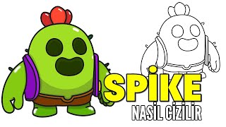 SPİKE NASIL ÇİZİLİR - BRAWL STARS - KOLAY ÇİZİMLER - ADIM ADIM ÇİZİM