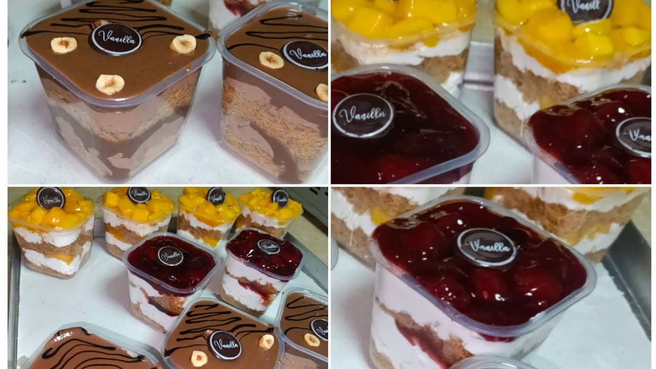 كب كنافه بالمانجو والنوتيلا 10 اكواب علي طريقة اكبر محلات 600 جرام كنافه