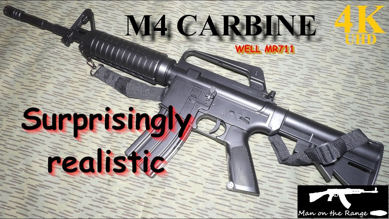 M4 carbine (Well MR711) Surprisingly realistic (4K) - YouTube