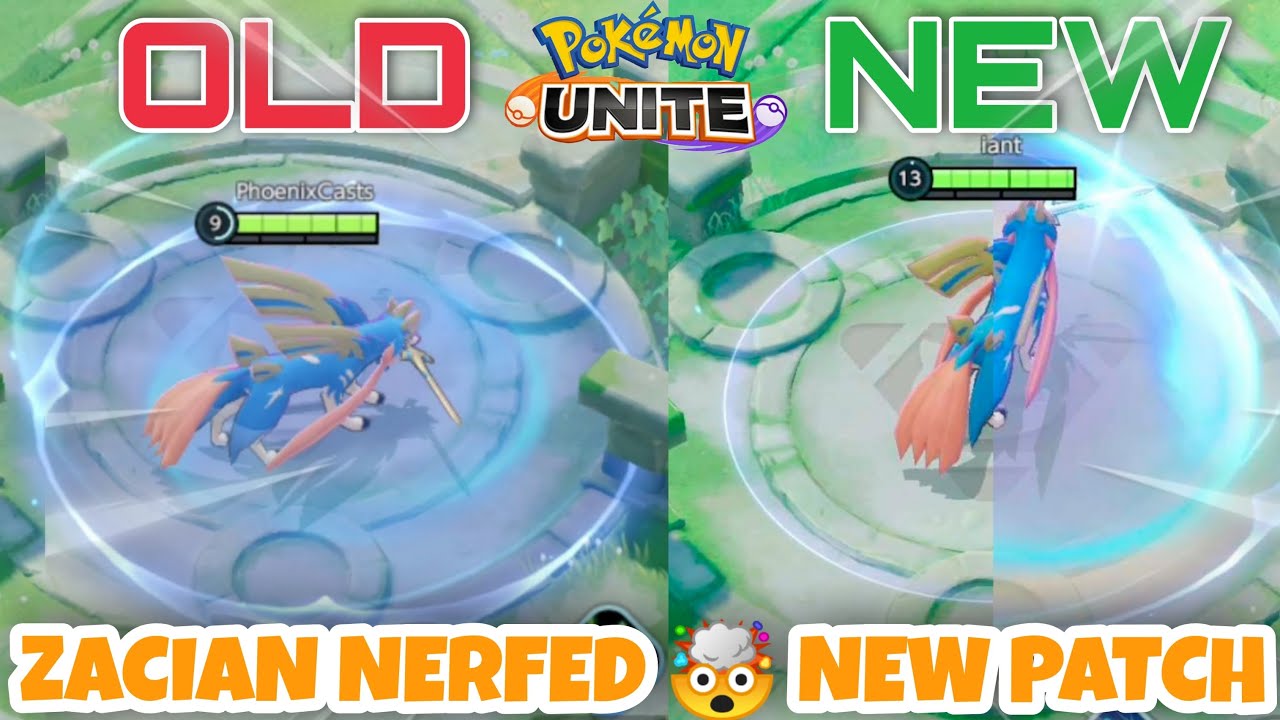 ZACIAN NERFED | POKEMON UNITE NEW PATCH NOTES | NERFS AND BUFFS POKEON ...