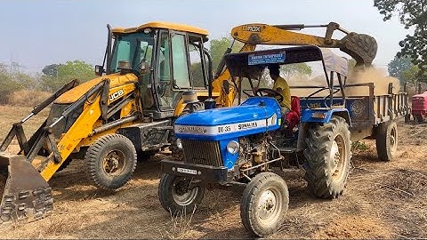 Sonalika DI 35 and Mahindra 415 DI Tractor Fully Loaded Mud With Jcb 3dx Backhoe Machine | Jcb Video