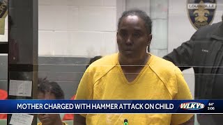 Bond set at $500K for Louisville mother accused of beating 6-year-old with hammer