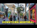 Evening Walk on Sainte-Catherine Street in Downtown Montreal / Centre Bell